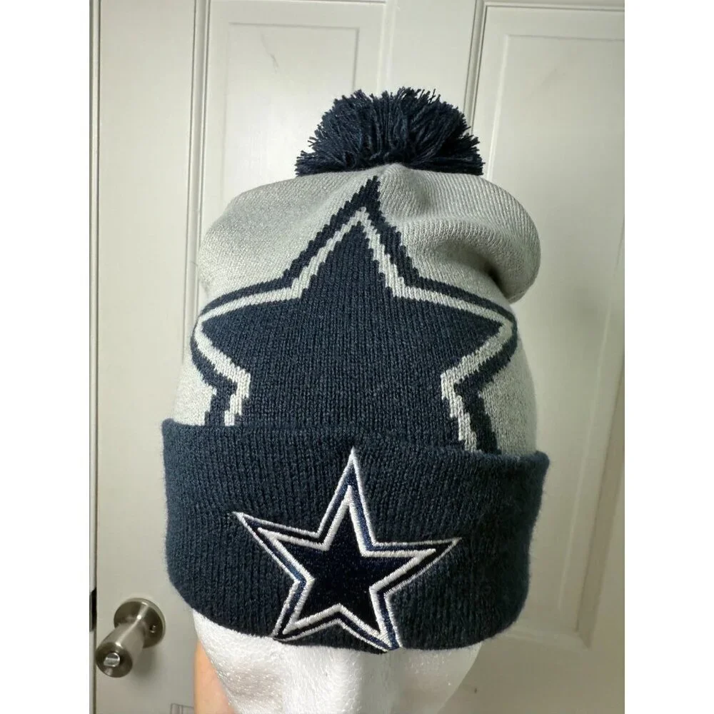 Ultra Game NFL Knit Dallas Cowboys Winter Hat Beanie with Pom Pom - OS